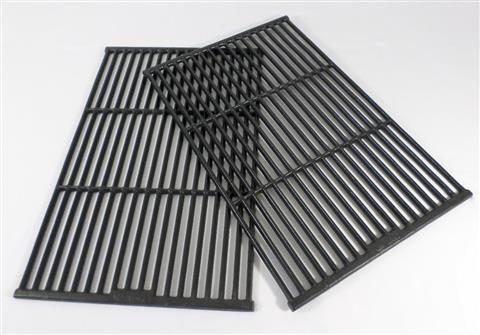 Parts for Cooking Grates Grills: 18-7/8" X 24-3/4" Two Piece "Matte Finish" Cast Iron Cooking Grate Set