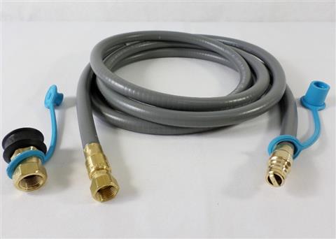 Parts for Summit 400 S-Series Grills: 3/8in. Gas Hose with Quick Connect Kit - 3/8in. Fittings (10ft.)