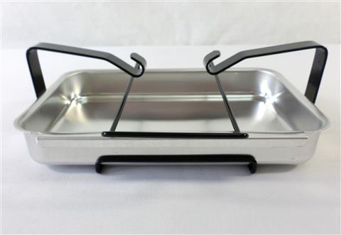 Parts for Genesis Silver A Grills: Grease Catch Pan with Mounting Holding Bracket (9in. x 7-1/4in. x 3in.)