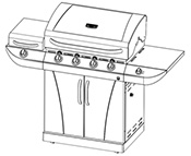 CHAR-BROIL Commercial Series Gas Grill parts