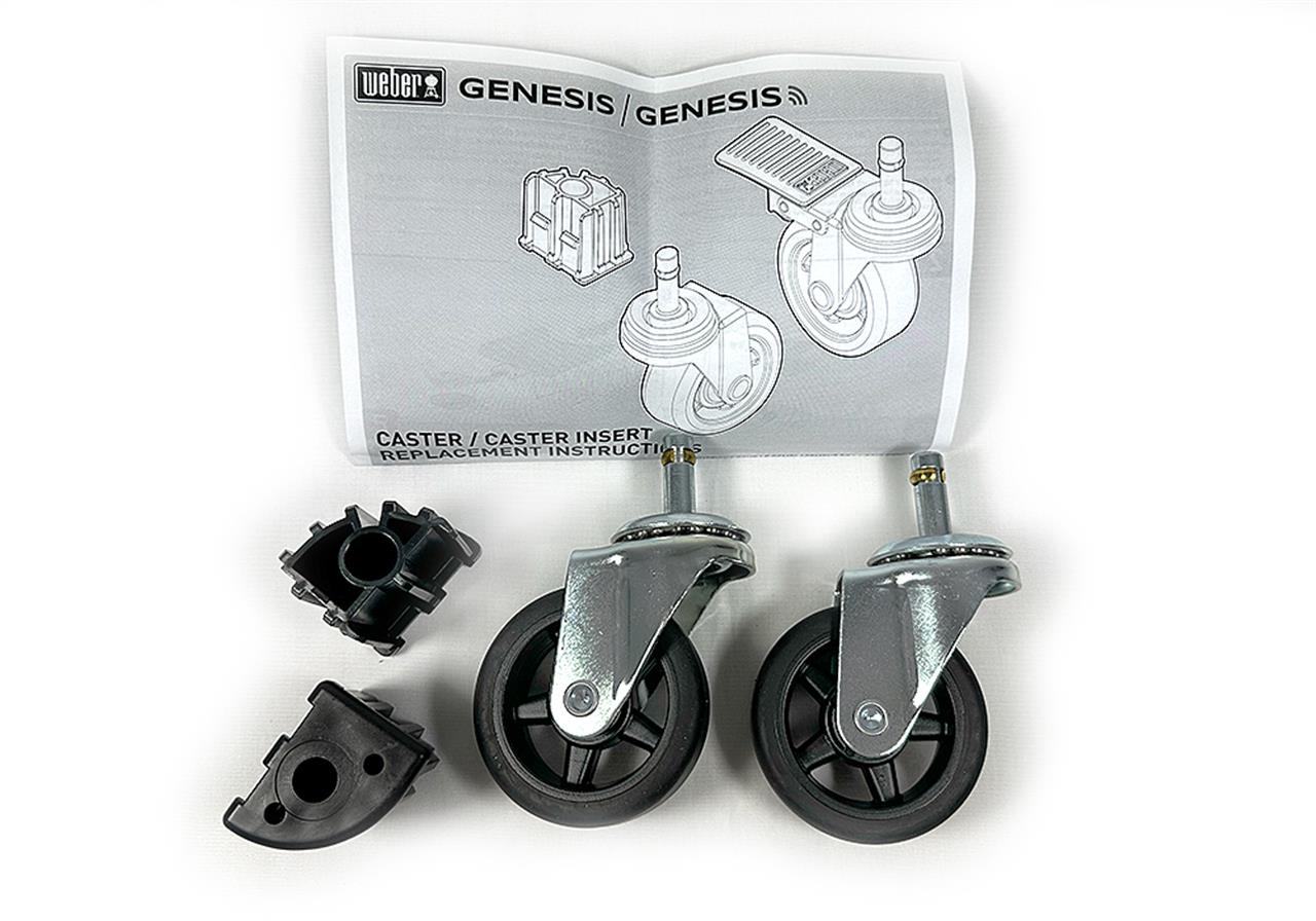 Grill Replacement Parts: Non-Locking Caster Wheel Set (2-Pack) – Genuine Weber for Genesis (2022+)