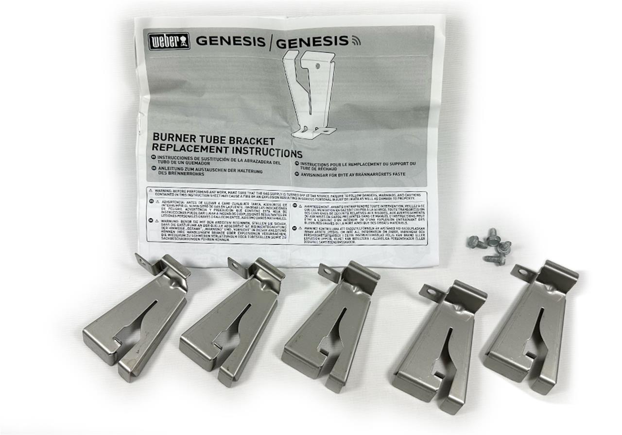 Grill Replacement Parts: Burner Tube Clamps - 5pc Set - Genesis 400 Series (2022+)