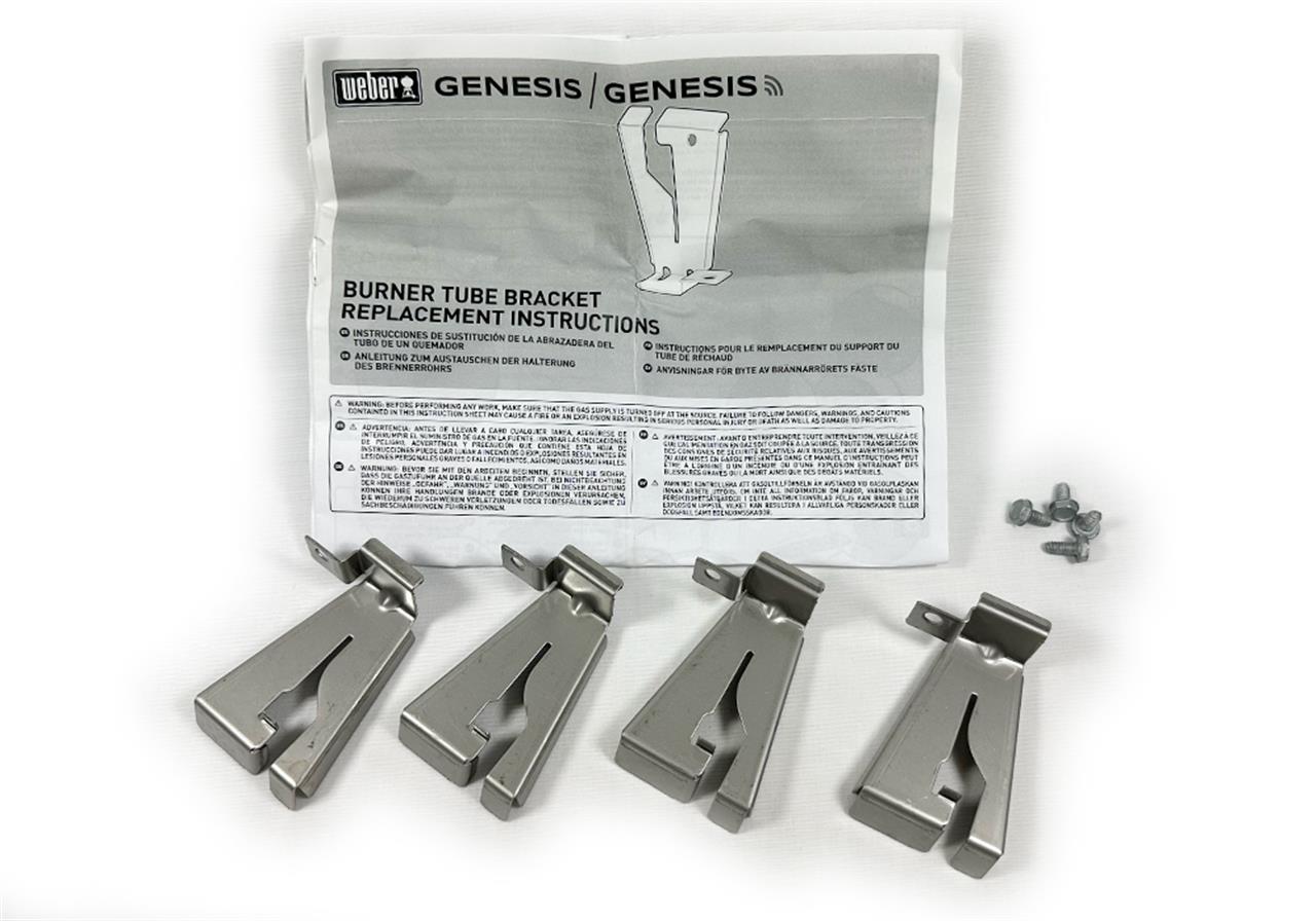Grill Replacement Parts: Burner Tube Clamps - 4pc Set - Genesis 300 Series (2022+)