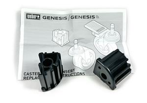  Genesis 2022 400 Series grill parts: Caster Wheel Inserts - Set of 2 - Weber Genesis 300, 400 Series (2022+) (image #2)