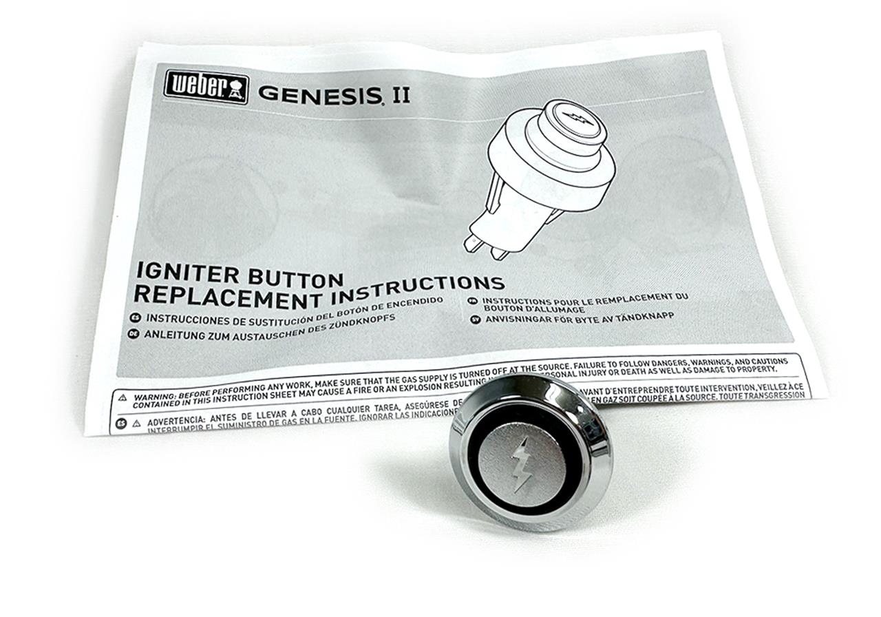 Grill Replacement Parts: Momentary Igniter Switch/Button - (Weber Genesis II 2017, 2020, 2022)