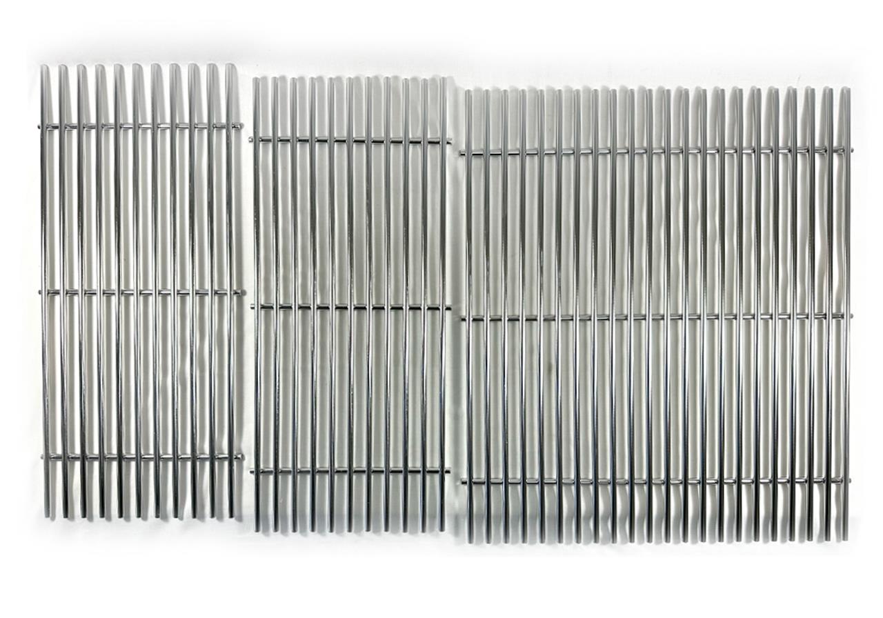 Grill Replacement Parts: Cooking Grate Set - Stainless Steel - 3pc.- 33-1/2in X 18-7/8in - Genesis 400 Series (2022+)
