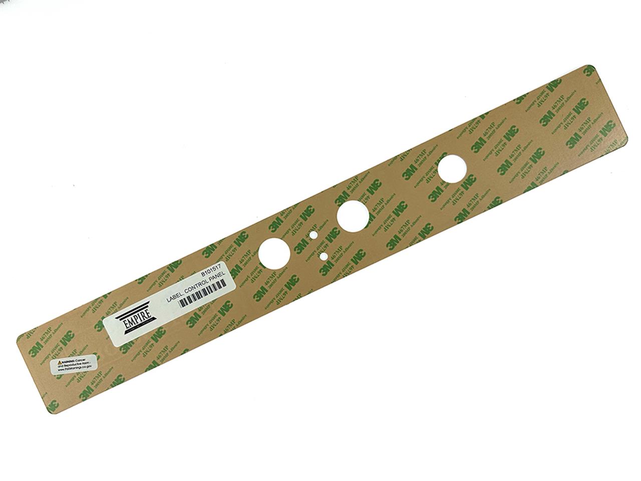 Grill Replacement Parts: Control Panel Label With Electronic Igniter Markings - ( Broilmaster P3, D3)