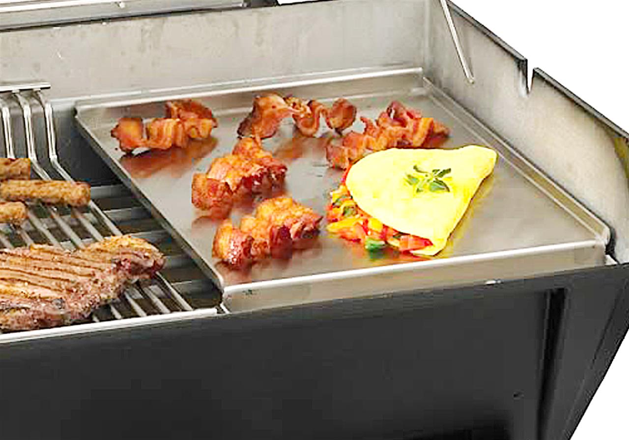 Grill Replacement Parts: Broilmaster P3 Series Griddle Insert - Solid Stainless Steel - (17.5” x 12.5" x 2.25")