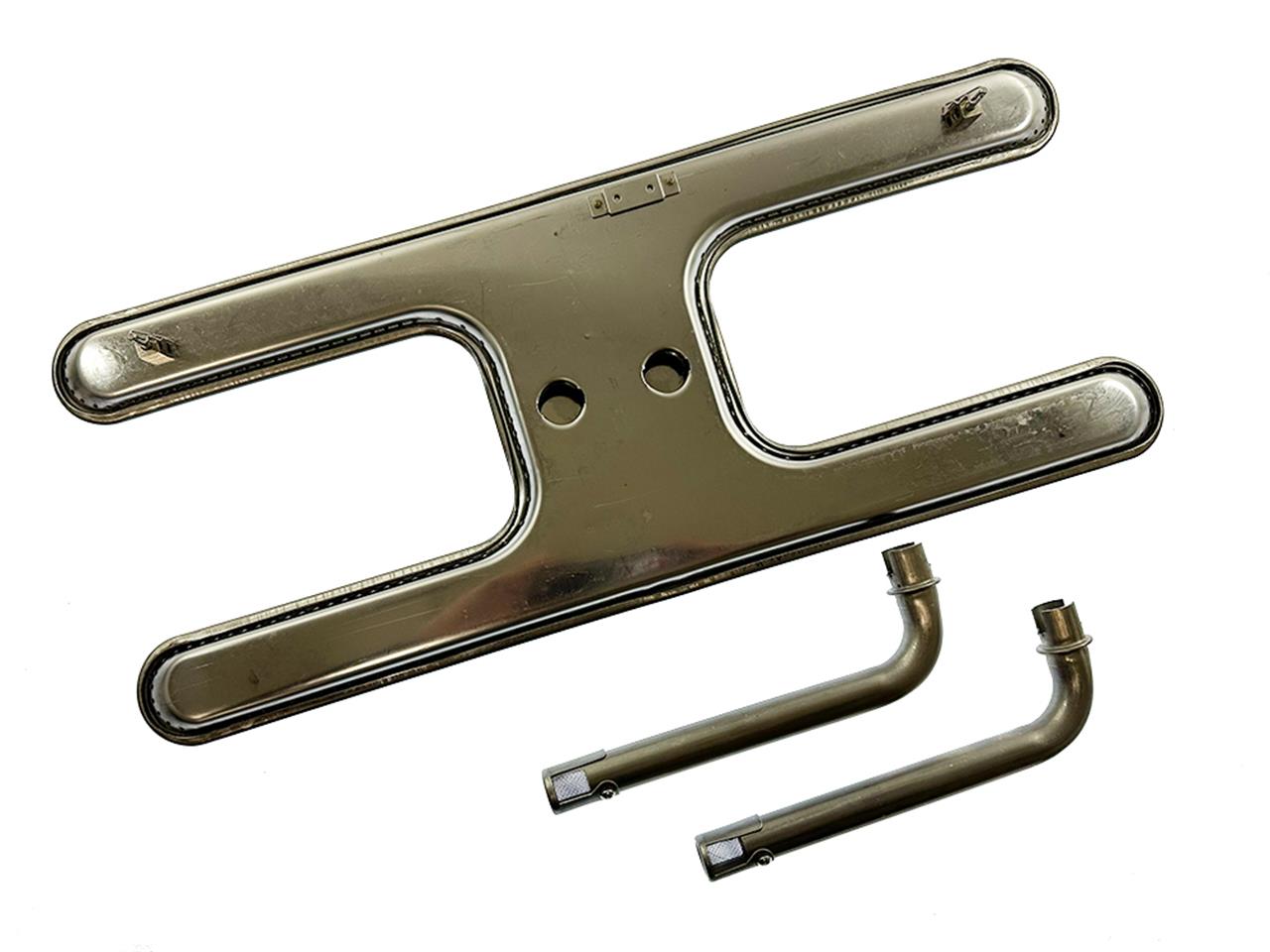 Grill Replacement Parts: MHP 19-3/8in. H-Burner Assembly - Stainless Steel - Twist to Lock Venturis (WNK & TJK)