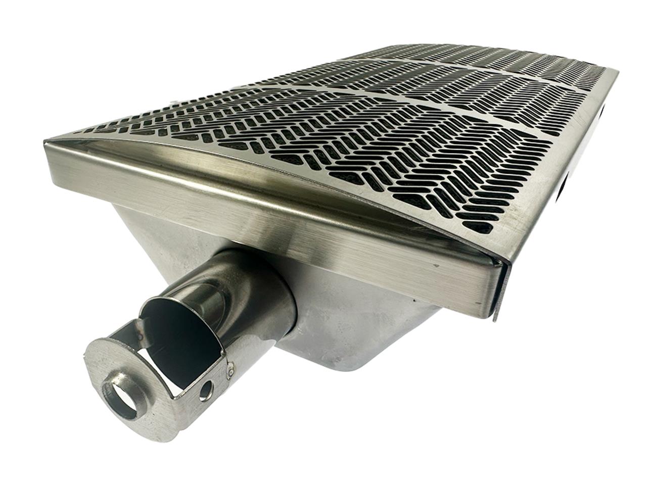 Grill Replacement Parts: Infrared Side Burner Assembly -Stainless Steel - 6.7x12.5in - (Prestige)