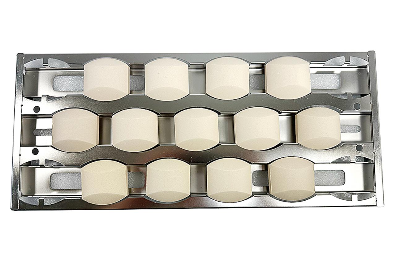 Grill Replacement Parts: Flame Tamer Tray - Stainless Steel - Includes Briquettes - (16-1/2in. x 7-1/4in.)