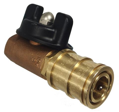 Parts for 2011 Genesis 300 Grills: Quick Connect Fitting - On/Off Ball Valve - 1/2in. Fitting