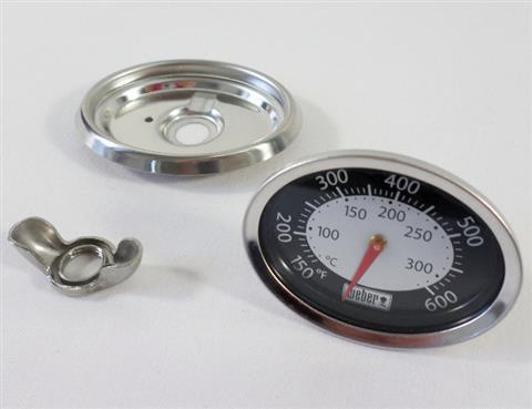 JENOR Thermomètre Ovale pour Barbecue - Cadran - Jauge de température  Fahrenheit Celsius - Double échelle de 50 à 370 °C