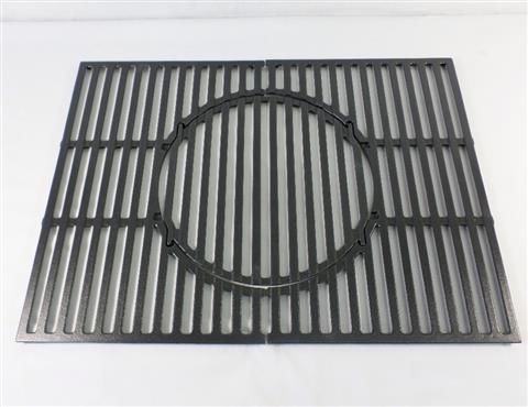 Parts for Cooking Grates Grills: Gourmet BBQ System Cooking Grate Set - 3pc. - Cast Iron - (23-3/4in. x 17-1/2in.)
