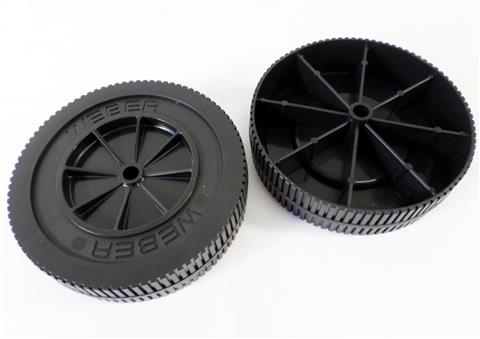 65930 6 Inch Grill Wheels + 987101 Hub Caps 2Pcs Kit for Weber 18’’ and  22’’ Kettle and Jumbo Joe Charcoal Grills