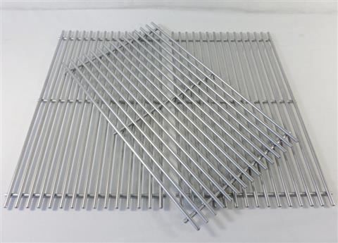 Parts for Genesis II Grills: 18-15/16" X 33-3/4" Three Piece Stainless Steel Cooking Grate Set, Genesis II "LX" 440 (2017 And Newer)