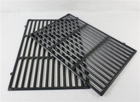 Parts for Genesis II Grills: 18-7/8" X 26-7/8" Two Piece Porcelain Enameled Cast Iron Cooking Grate Set, Genesis "II" 310 (2017 And Newer)