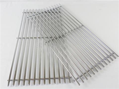 Parts for Cooking Grates Grills: 18-15/16" X 19-7/8" Two Piece Stainless Steel Cooking Grate Set, Genesis II "LX" 240 (2017 And Newer)