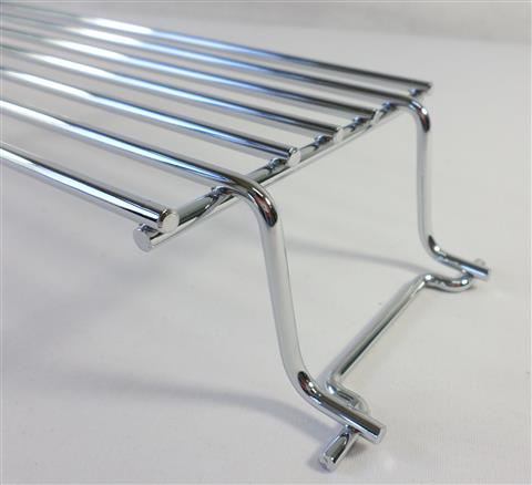 Grill Replacement Parts: Standing, Raised Warming Rack - Chrome Plated - 22in. x 4-3/4in. - (Weber Spirit II 310 Series)