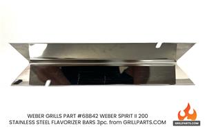  Spirit II grill parts: Flavorizer Bar Set - 3pc. - Stainless Steel - (15-1/4in.) (image #3)