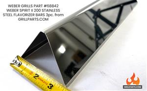  Spirit II grill parts: Flavorizer Bar Set - 3pc. - Stainless Steel - (15-1/4in.) (image #4)