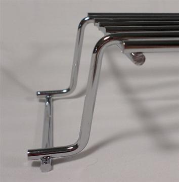 Grill Replacement Parts: Standing, Raised Warming Rack - Chrome Plated - (18-1/2in. x 4-3/4in. x 2-1/2in.)