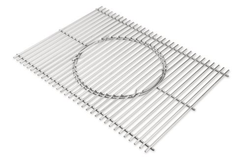 Parts for Cooking Grates Grills: Gourmet BBQ System Cooking Grate Set - 3pc. - Stainless Steel - (23-3/4in. x 17-1/2in.)