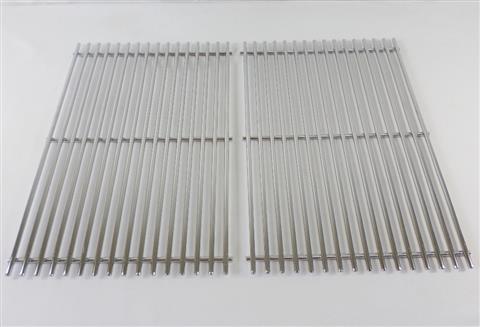 Parts for Spirit 700 Grills: Solid Stainless Steel Rod Cooking Grates - 2pc. - (23-3/4in. x 17-3/8in.)