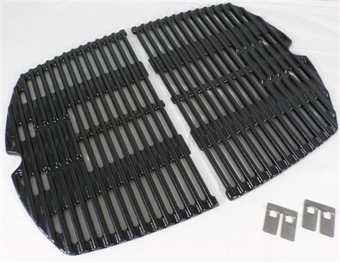 Weber Q200 & Q220 Grill Parts: Q200/2000 Series Two Piece Cast Iron Cooking Grate | grillparts.com | BBQ and Parts