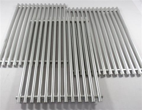 Parts for Summit 600 S-Series Grills: 17-3/8" X 35-1/4" Three Piece Stainless Steel "Channel Formed" Cooking Grate Set