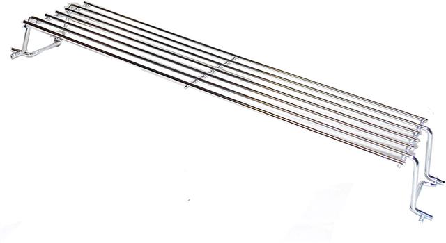 grill parts: Standing, Raised Warming Rack - Chrome Plated - (23-5/8in. x 4-3/4in. x 2-1/2in.)