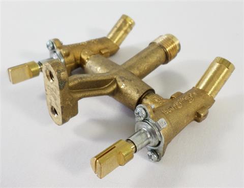Parts for Gas Valves and Manifolds Grills: Natural Gas (NG) Twin Valve Assembly, "H4X" (Model Years 2012 And Newer) 