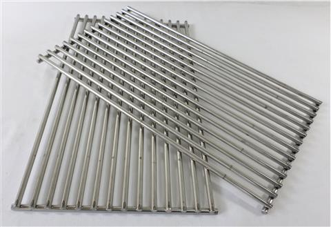 Parts for Cooking Grates Grills: Solid Stainless Steel Rod Cooking Grates - 2pc. - (20-3/8in. x 17-1/2in.)
