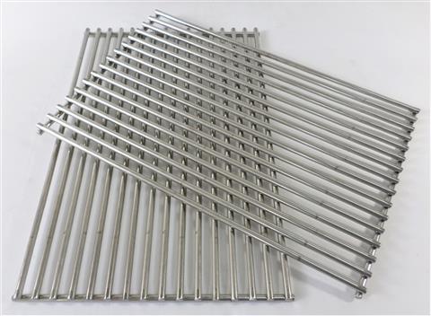 Parts for Cooking Grates Grills: Solid Stainless Steel Rod Cooking Grates - 2pc. - (23-3/4in. x 17-1/2in.)