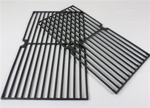 Parts for Cooking Grates Grills: 17-1/2" X 19-1/8" Two Piece Cast Iron Cooking Grate Set