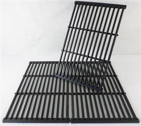 Parts for Ducane Meridian Grills: 19-1/4" X 36" Three Piece Cast Iron Cooking Grate Set