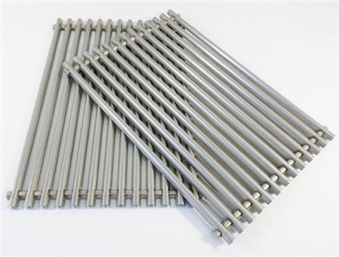 grill parts: Channel Formed Cooking Grate Set - 2pc. - Stainless Steel - (23-1/2in. x 17-1/4in.)