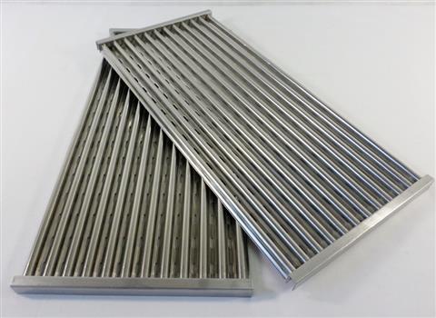 Parts for Performance Series 2 Burner Grills: 18-3/8" X 17-1/2" Two Piece Infrared Slotted Stamped Stainless Cooking Grate Set