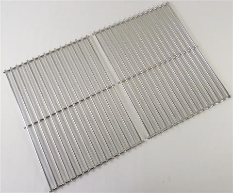 Parts for Cooking Grates Grills: 14-5/8" X 22-1/2" Two Piece Stainless Steel "Single Level" Cooking Grate Set, "H4X" (Model Years 2012 And Newer)