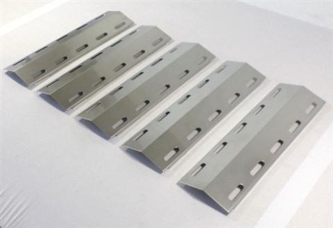 Parts for Ducane Stainless Grills: 17" X 5" Heat Plates (Set Of 5), Ducane Stainless And Meridian Series 5-Burner Models