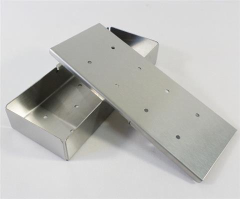 Parts for Genesis II Grills: BBQ Smoker Box - Stainless Steel - (9in. x 3-3/4in. x 1-1/2in.)
