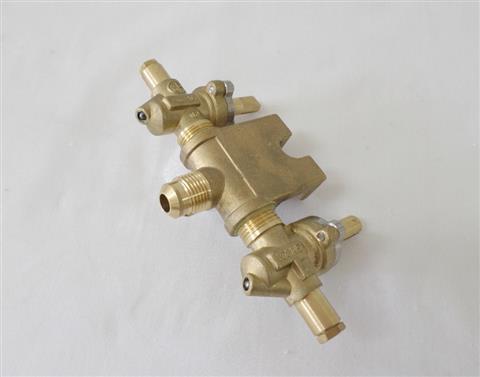 Parts for Gas Valves and Manifolds Grills: Natural Gas (NG) Dual Valve Assembly For Original Charmglow Dual Burner Models