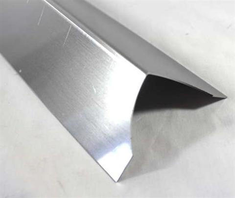 Parts for BBQ Grillware Grills: Burner Shield - Stainless Steel - (16-1/8in. x 3-5/8in. Tapered)