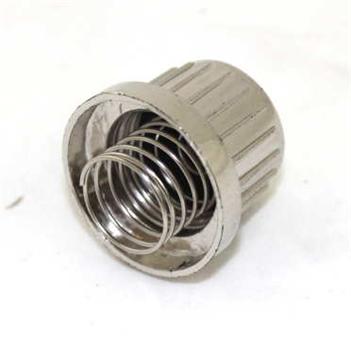 Parts for Char-Broil RED Grills: Chrome Plastic "AA" Battery Cap With Spring