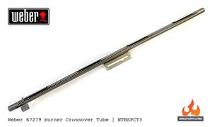  Spirit II grill parts: Crossover Burner Tube - 15-1/4in. - (Weber Spirit/Spirit II 310) (image #2)