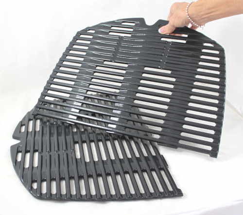 Weber Q320 & Q3200 Grill Parts: 17-3/4" X 25" Cast Iron Grates "GLOSS Weber Q3000 NO LONGER AVAILABLE | | BBQ Repair and Replacement Parts