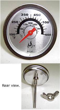 Parts for Front Avenue Grills: 2-3/8" Round Temperature Guage