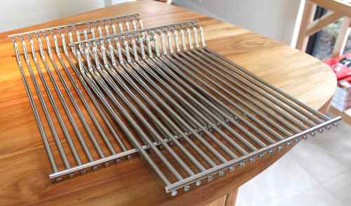 Parts for Cooking Grates Grills: "Grill Body 3" Stainless Steel Rod Two Piece Cooking Grate Set
